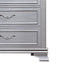 Kiol Tall Dresser Chest | 5 Drawers | Glitter Stripes | Crystal | Smoke Gray