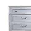 Kiol Tall Dresser Chest | 5 Drawers | Glitter Stripes | Crystal | Smoke Gray