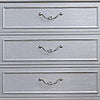 Kiol Tall Dresser Chest | 5 Drawers | Glitter Stripes | Crystal | Smoke Gray