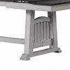 Chavi Dining Table w 2 Leaves | Antique White Trestle | Gray 66-94"