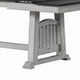 Chavi Dining Table w 2 Leaves | Antique White Trestle | Gray 66-94"