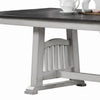 Chavi Dining Table w 2 Leaves | Antique White Trestle | Gray 66-94"