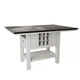 Chavi Counter Table w Leaf | 1 Drawer | Antique White | Gray 60-78"