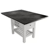 Chavi Counter Table w Leaf | 1 Drawer | Antique White | Gray 60-78"