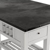 Chavi Counter Table w Leaf | 1 Drawer | Antique White | Gray 60-78"