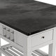 Chavi Counter Table w Leaf | 1 Drawer | Antique White | Gray 60-78"