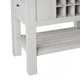 Chavi Counter Table w Leaf | 1 Drawer | Antique White | Gray 60-78"