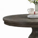 Gemi Dining Table | Chevron Top | Pedestal Base | Oak Brown 54" Round