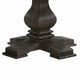Gemi Dining Table | Chevron Top | Pedestal Base | Oak Brown 54" Round