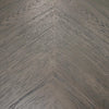 Gemi Dining Table | Chevron Top | Pedestal Base | Oak Brown 54" Round