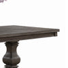 Gemi Dining Table | Chevron Top | Double Pedestal | Oak Brown 76-94"