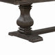 Gemi Dining Table | Chevron Top | Double Pedestal | Oak Brown 76-94"