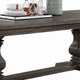 Gemi Dining Table | Chevron Top | Double Pedestal | Oak Brown 76-94"