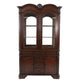 Shaya Hutch | 3 Glass Shelves | 6 Drawers | 2 Doors | Cherry Brown 88"