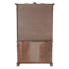 Shaya Hutch | 3 Glass Shelves | 6 Drawers | 2 Doors | Cherry Brown 88"