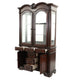 Shaya Hutch | 3 Glass Shelves | 6 Drawers | 2 Doors | Cherry Brown 88"