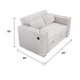 Revi Convertible Sofa w 2 Pillows | USB & Cupholders | Beige Corduroy