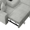 Meso 2pc Convertible Sectional Sofa with Chaise | 2 Pillows | Gray Corduroy