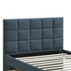 Shahi Full Platform Bed w Trundle | Charcoal Gray Brushed Linen Upholstery