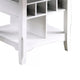 Vora Counter Height Storage Table | 4 Leaves | Antique White | Gray 42-60"