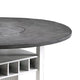 Vora Counter Height Storage Table | 4 Leaves | Antique White | Gray 42-60"
