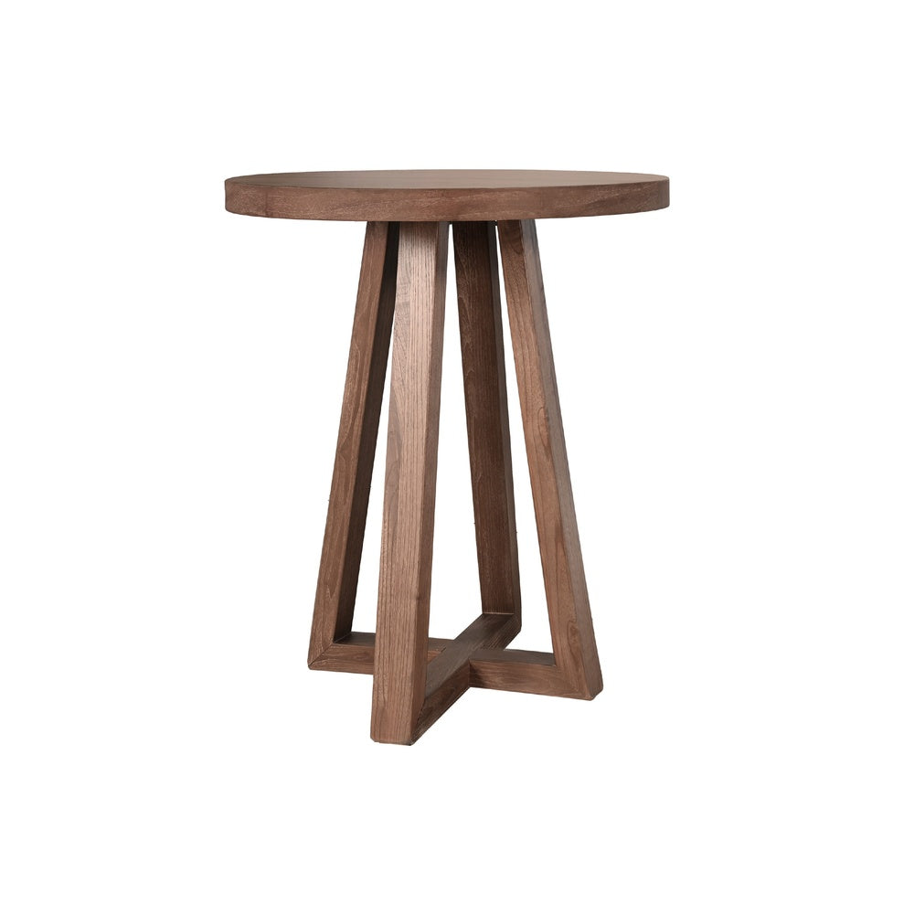 Mika Dining Pub Table | 30" Round Top with Cross Base | Wheat Brown