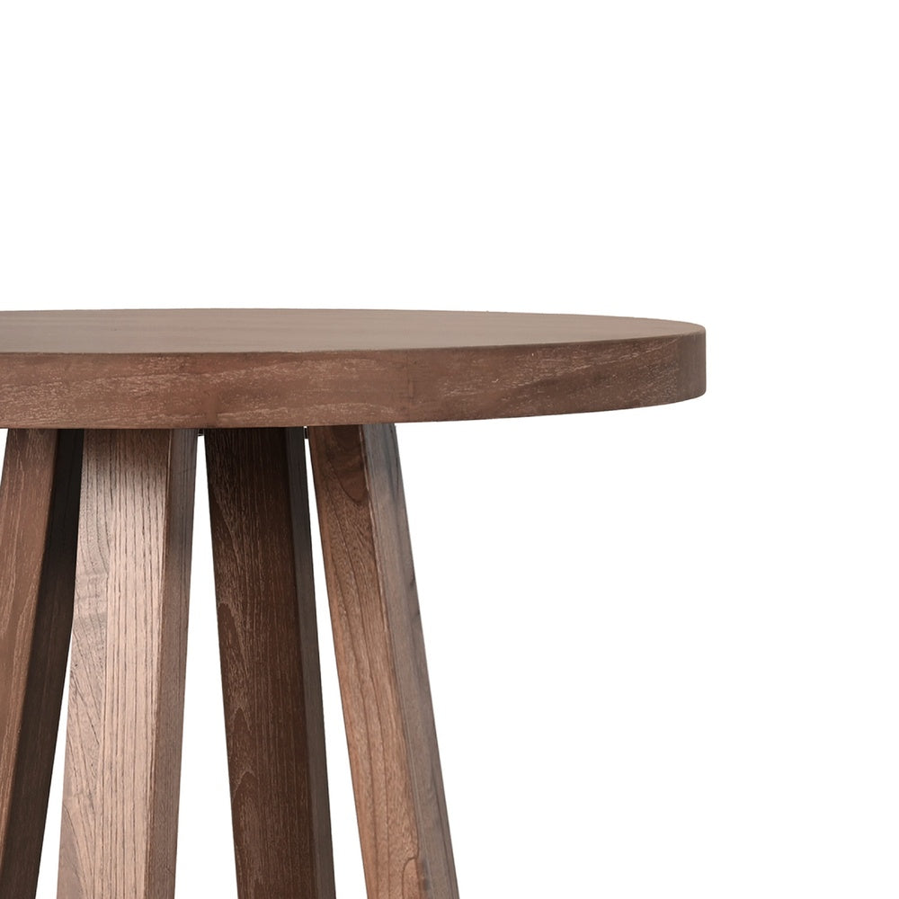 Mika Dining Pub Table | 30" Round Top with Cross Base | Wheat Brown