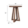 Mika Dining Pub Table | 30" Round Top with Cross Base | Wheat Brown