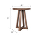 Mika Dining Pub Table | 30" Round Top with Cross Base | Wheat Brown