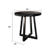 Mika Counter Height Dining Table | 44" Round Top | Umbra Black