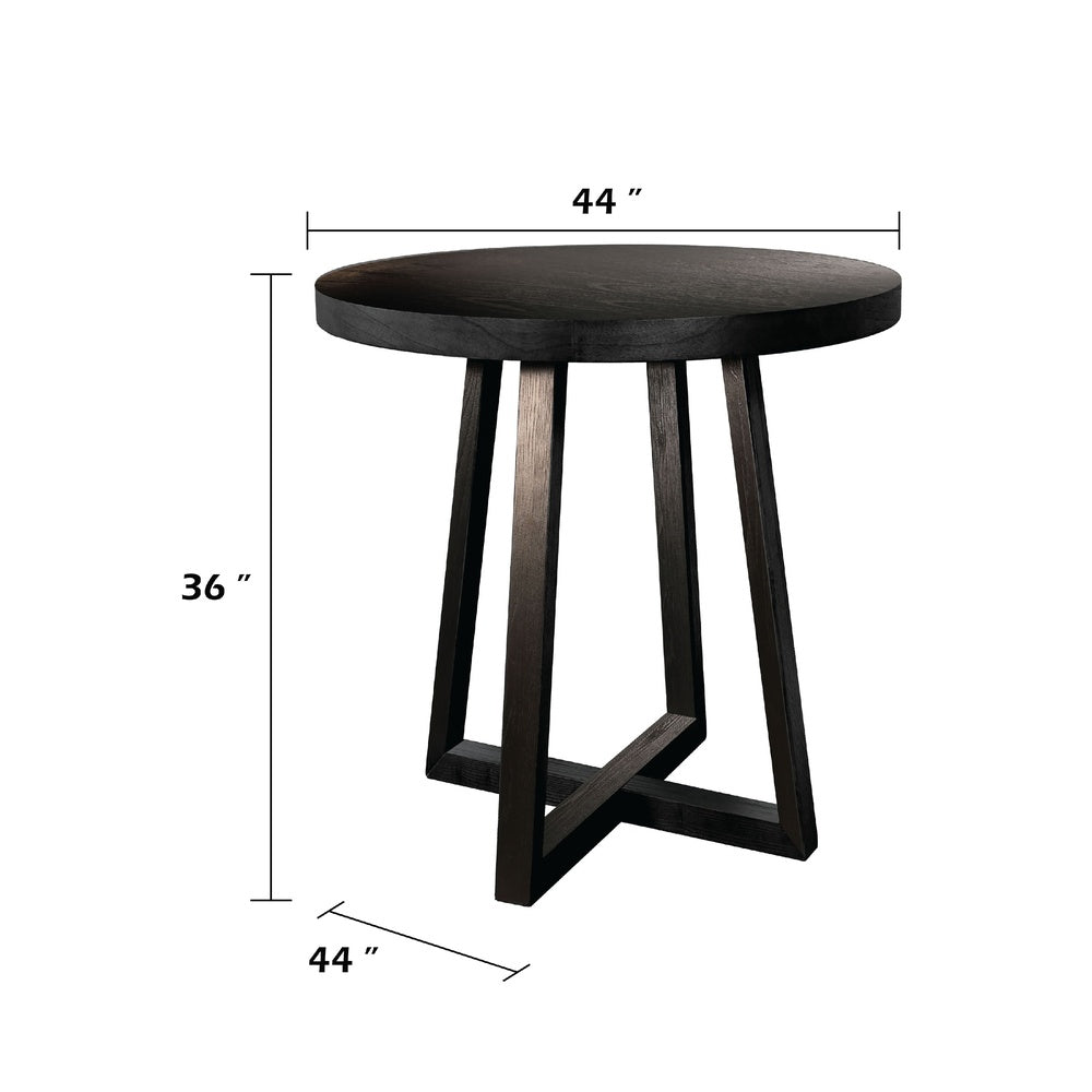 Mika Counter Height Dining Table | 44" Round Top | Umbra Black