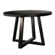 Mika Dining Table | 48" Round Top with Cross Base | Umbra Black