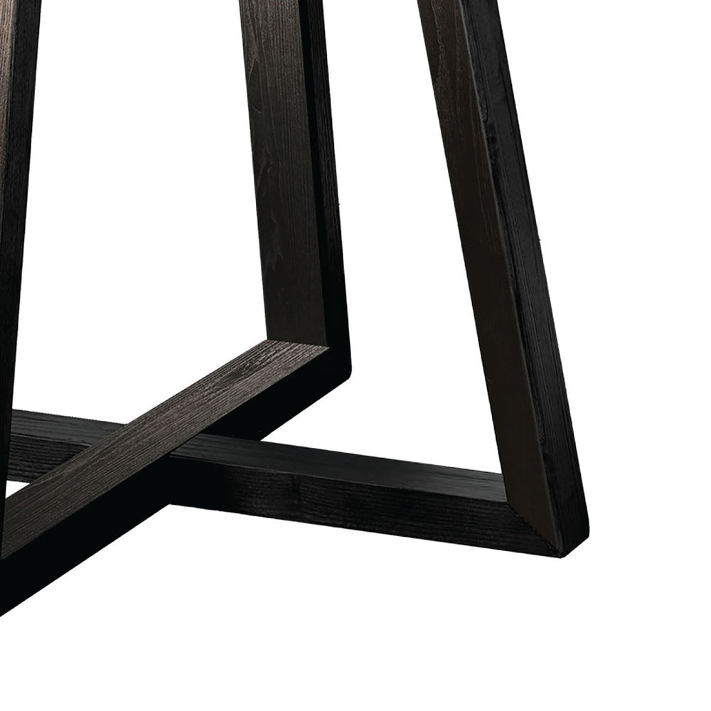 Mika Dining Table | 48" Round Top with Cross Base | Umbra Black