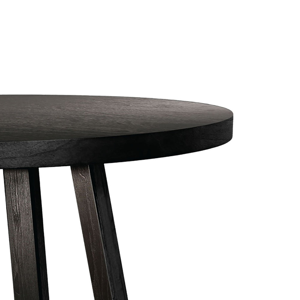 Mika Dining Table | 48" Round Top with Cross Base | Umbra Black