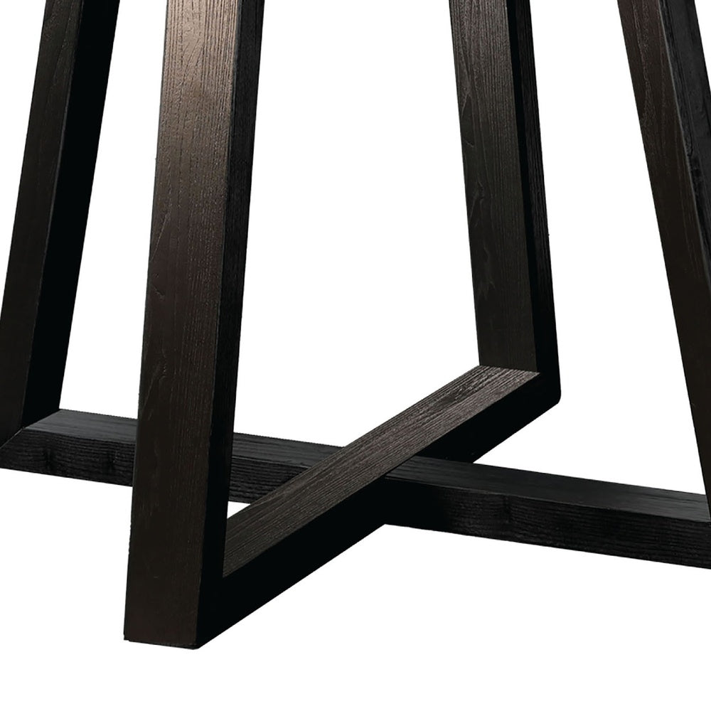 Mika Dining Table | 48" Round Top with Cross Base | Umbra Black