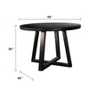 Mika Dining Table | 48" Round Top with Cross Base | Umbra Black