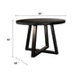 Mika Dining Table | 48" Round Top with Cross Base | Umbra Black
