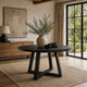 Mika Dining Table | 48" Round Top with Cross Base | Umbra Black