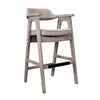 Reno 30" Barstool Chair Set of 2 | Open Cutout Back | Padded Seat | Wheat Brown