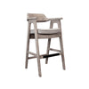 Reno 30" Barstool Chair Set of 2 | Open Cutout Back | Padded Seat | Wheat Brown