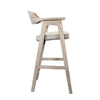 Reno 30" Barstool Chair Set of 2 | Open Cutout Back | Padded Seat | Wheat Brown