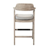 Reno 30" Barstool Chair Set of 2 | Open Cutout Back | Padded Seat | Wheat Brown