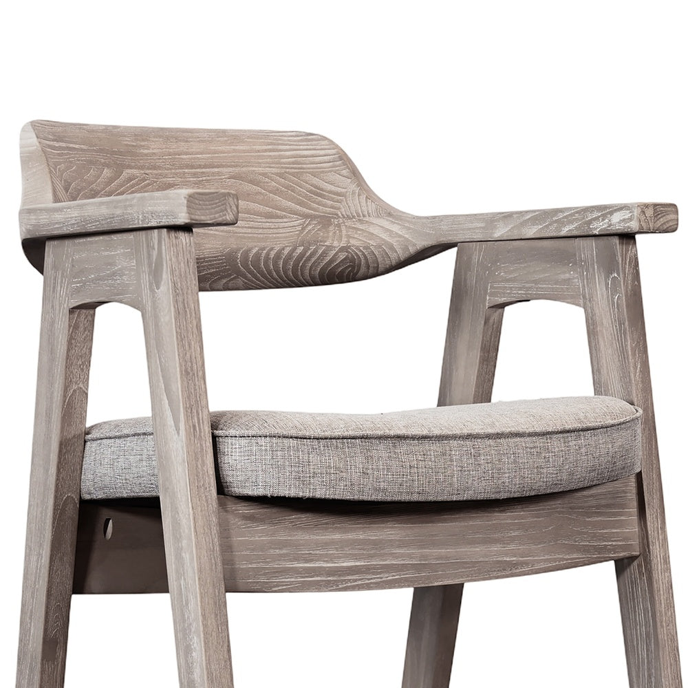 Reno 30" Barstool Chair Set of 2 | Open Cutout Back | Padded Seat | Wheat Brown
