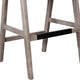 Reno 30" Barstool Chair Set of 2 | Open Cutout Back | Padded Seat | Wheat Brown