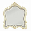 Cheny Dresser Mirror | Arched Crown | Scrolled Trim | Pearl White 45"