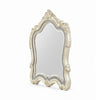 Cheny Dresser Mirror | Arched Crown | Scrolled Trim | Pearl White 45"