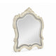 Cheny Dresser Mirror | Arched Crown | Scrolled Trim | Pearl White 45"