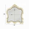 Cheny Dresser Mirror | Arched Crown | Scrolled Trim | Pearl White 45"