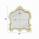 Cheny Dresser Mirror | Arched Crown | Scrolled Trim | Pearl White 45"