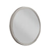 Aren Dresser Mirror | Molded Bordered Frame | White Wood | 35" Round
